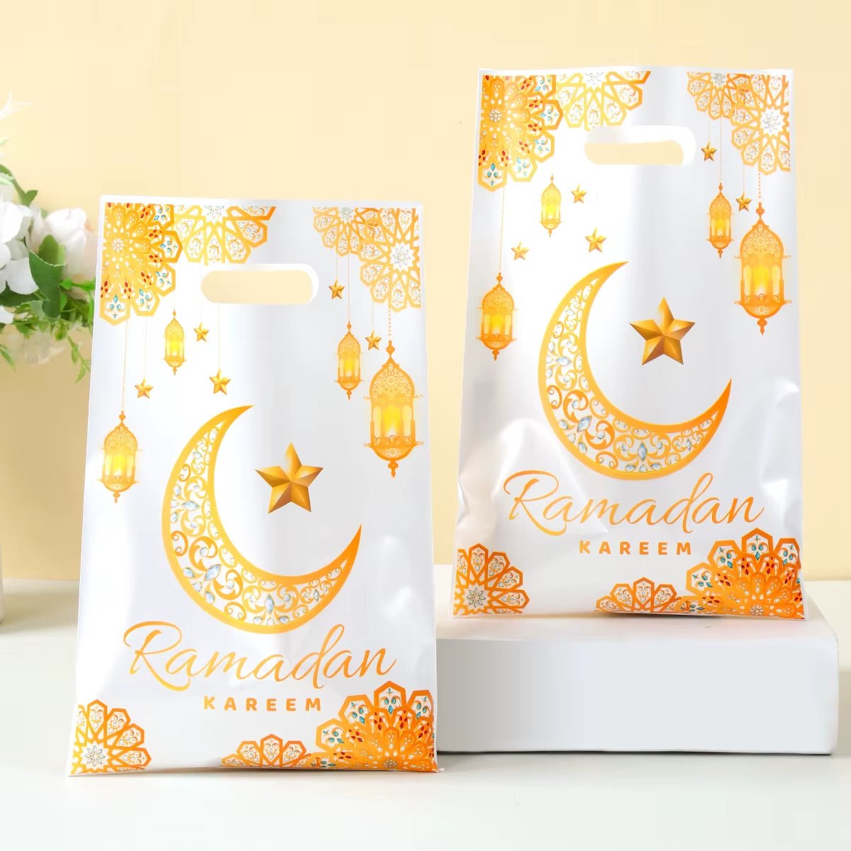 Eid Mubarak Gift Bags Plastic Candy Cookie Bag Ramadan Decoration 2025 for Home Islamic Muslim Party Supplies Eid Gifts - FLUFFI