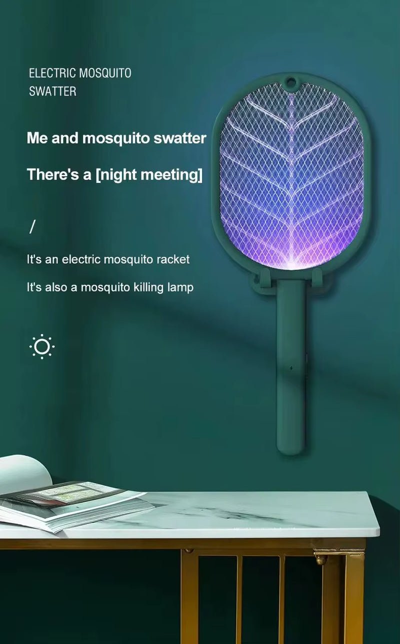 Electric Mosquito Killer Swatter USB Rechargeable Electric Household Safety Mosquito Killer anti Mosquito Trap - FLUFFI