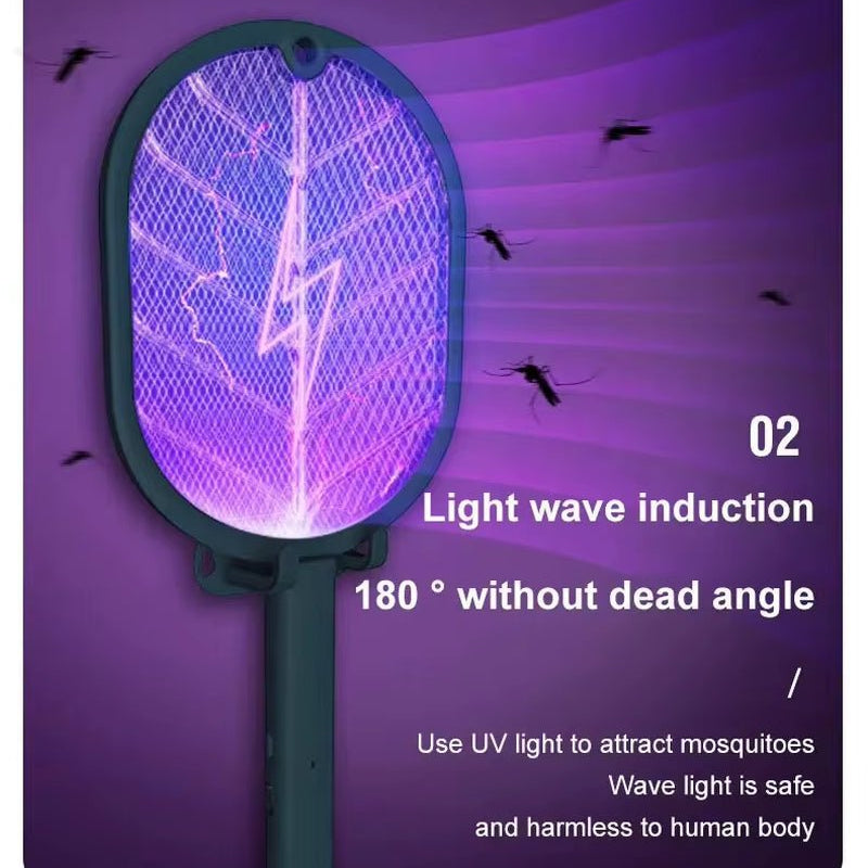 Electric Mosquito Killer Swatter USB Rechargeable Electric Household Safety Mosquito Killer anti Mosquito Trap - FLUFFI