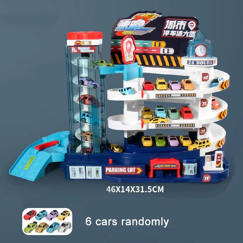 Electric Rail Dinosaur Parking Lot - Adventure Racing - Mechanical Interactive - FLUFFI