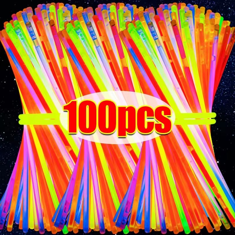 Fluorescence Party Glow Sticks | Multicolor | Bright Colorful - FLUFFI