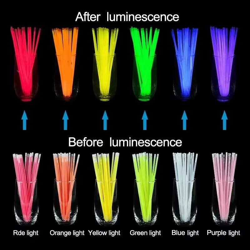 Fluorescence Party Glow Sticks | Multicolor | Bright Colorful - FLUFFI