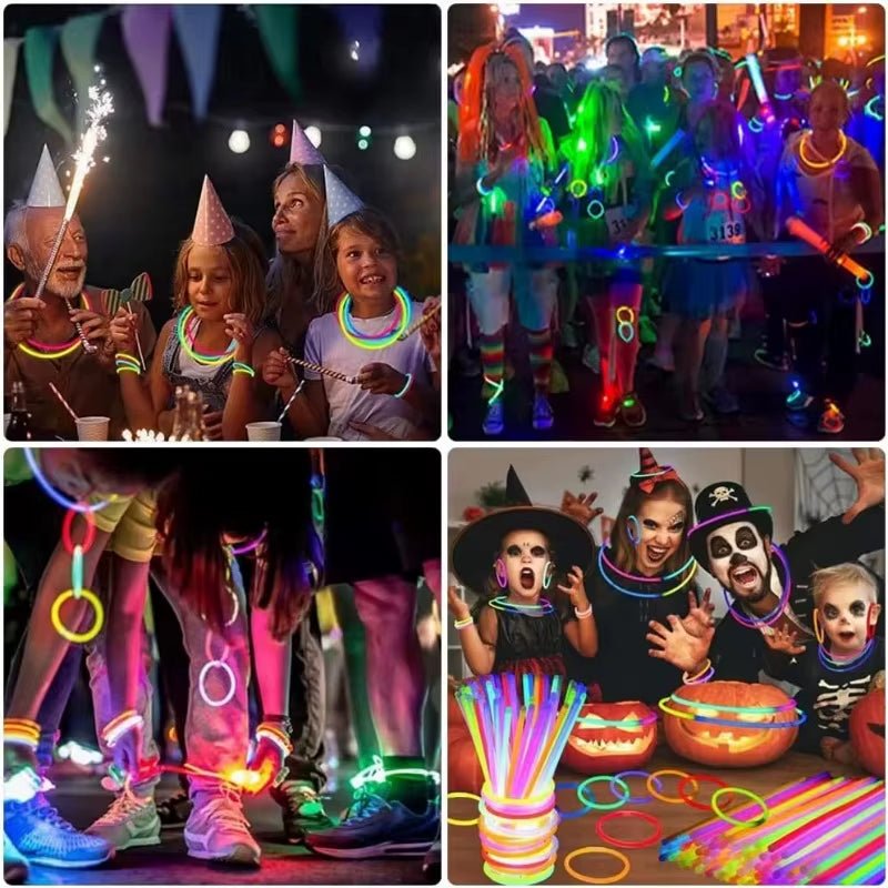 Fluorescence Party Glow Sticks | Multicolor | Bright Colorful - FLUFFI