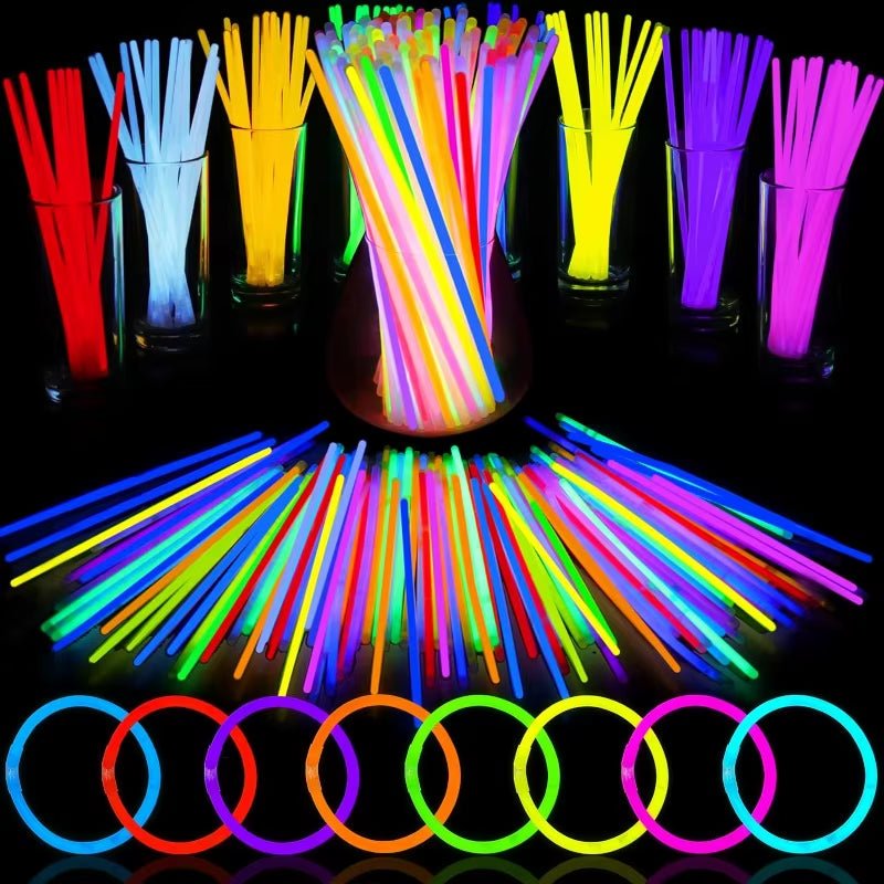 Fluorescence Party Glow Sticks | Multicolor | Bright Colorful - FLUFFI