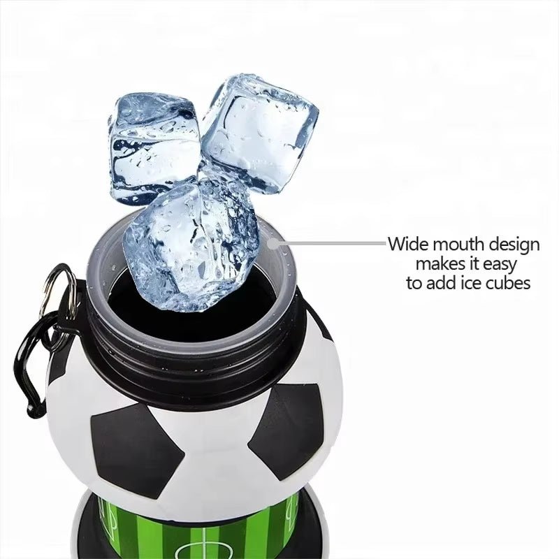 Foldable Football/Basketball Silicone Water Bottle, Children/Student Outdoor Sports Water Bottle. Supports Mass Customization - FLUFFI