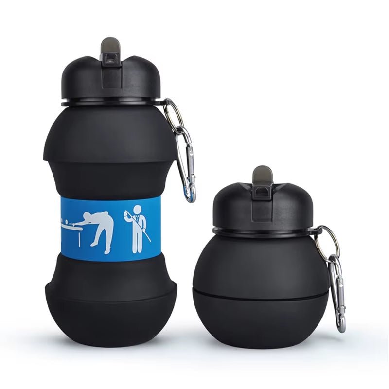 Foldable Football/Basketball Silicone Water Bottle, Children/Student Outdoor Sports Water Bottle. Supports Mass Customization - FLUFFI