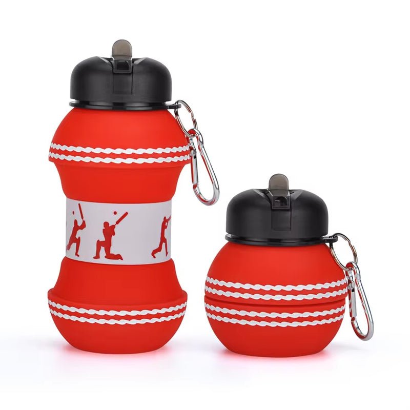 Foldable Football/Basketball Silicone Water Bottle, Children/Student Outdoor Sports Water Bottle. Supports Mass Customization - FLUFFI