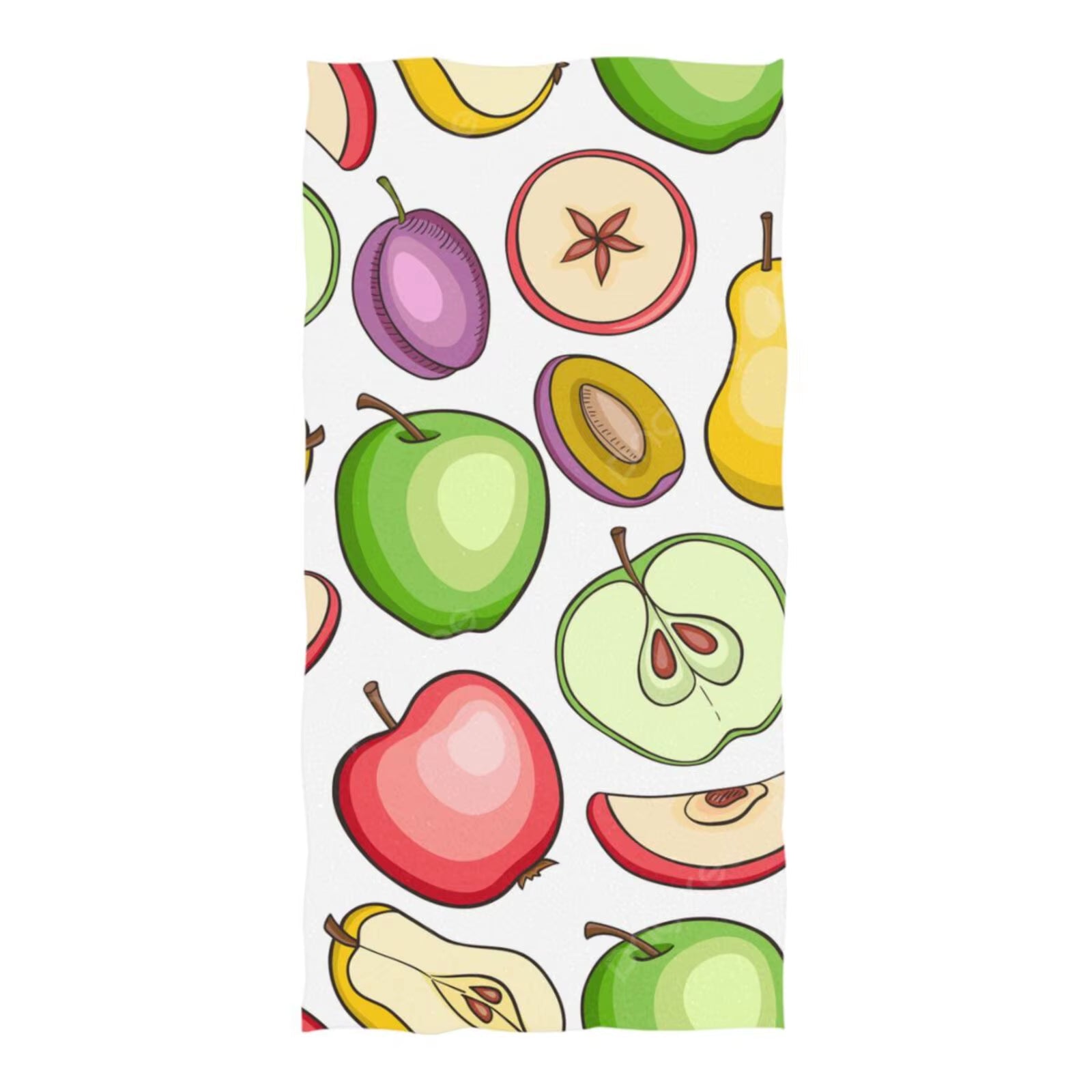 Fruit Printed Beach Towell Absorbentquick Dry Softyoga Swimming Easy to Carrybeach Towelslight Breathable Absorbent,Comfortable - FLUFFI