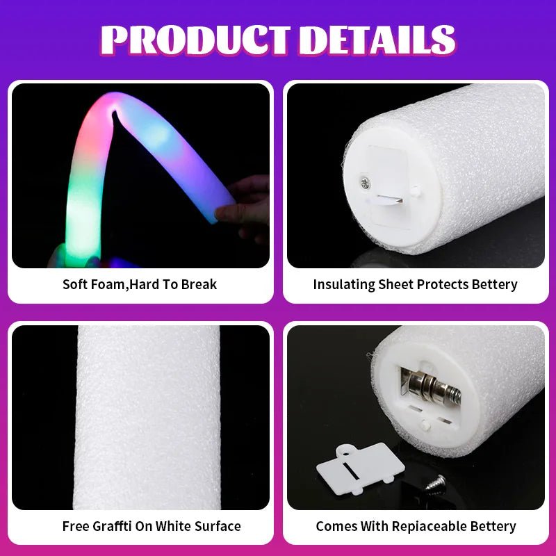 Glow Sticks - Foam Stick - Light Up - FLUFFI