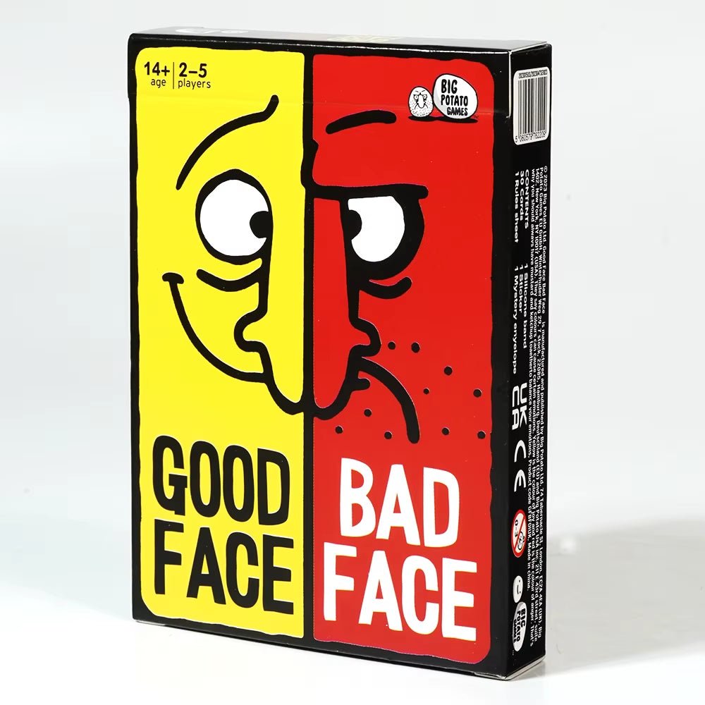 Good Face Bad Face Card Game Hilarious Party Travel Game for Family - FLUFFI