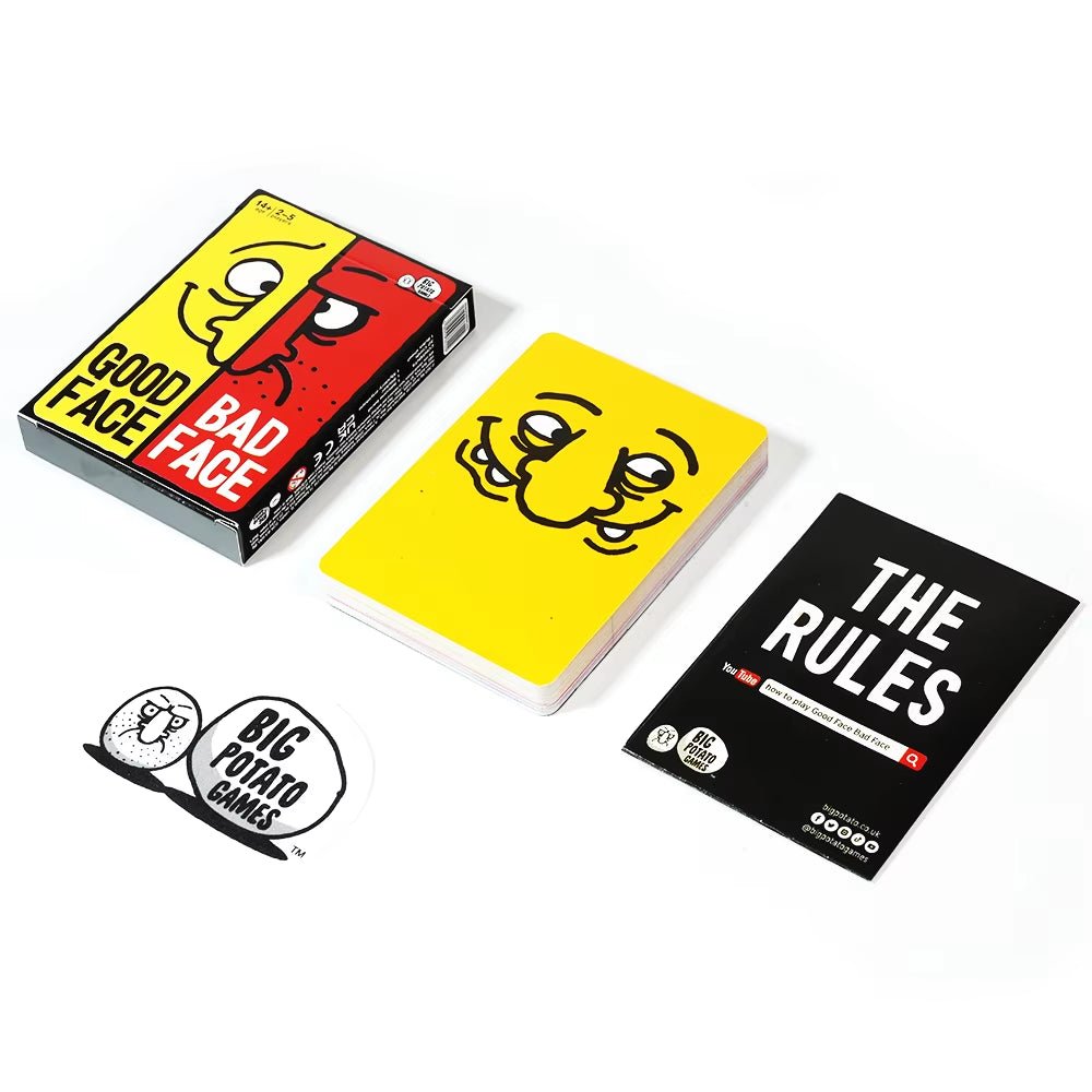 Good Face Bad Face Card Game Hilarious Party Travel Game for Family - FLUFFI