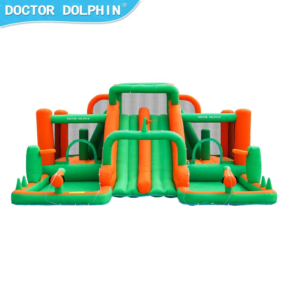 Grade Green Kids Carnival Bounce House Inflatable Jumping Bouncy Castle Water Slide - FLUFFI