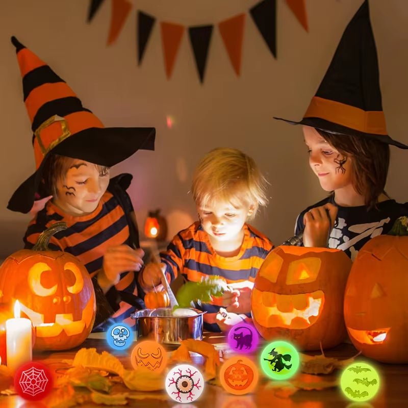Halloween Glow in the Dark Bouncing Ball Toy Kids Trick or Treat Gift Goodie Bag Filler Halloween Party Favors Supplies - FLUFFI