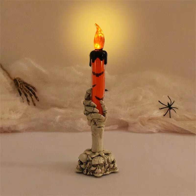 Halloween Led Candles Skeleton Ghost Hands LED Light Happy Halloween Party Home Decoration Supplies Haunted House Horror Props - FLUFFI