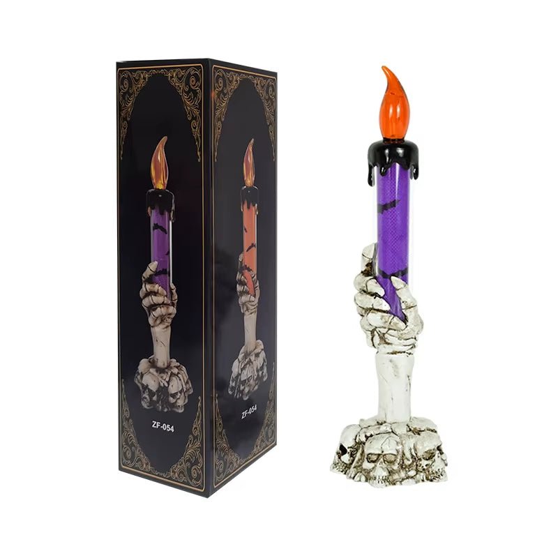 Halloween Led Candles Skeleton Ghost Hands LED Light Happy Halloween Party Home Decoration Supplies Haunted House Horror Props - FLUFFI