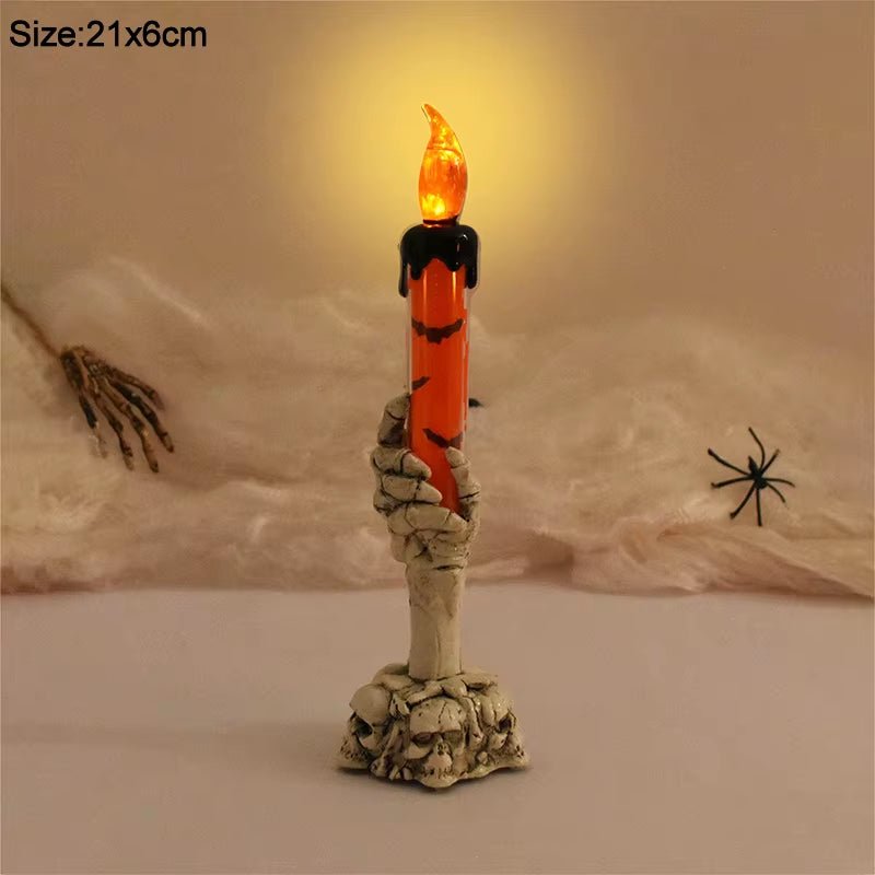 Halloween Led Candles Skeleton Ghost Hands LED Light Happy Halloween Party Home Decoration Supplies Haunted House Horror Props - FLUFFI