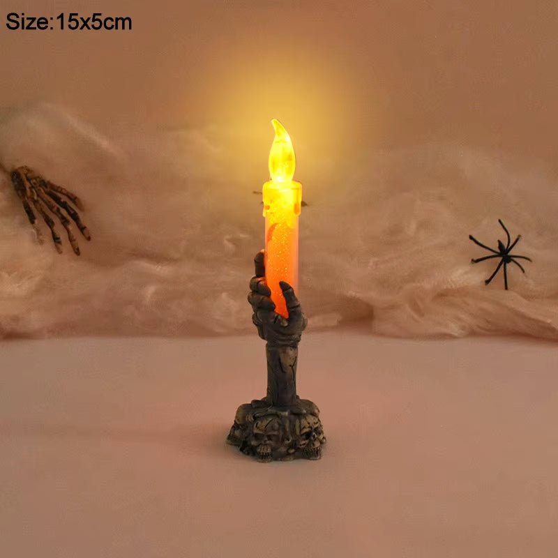Halloween Led Candles Skeleton Ghost Hands LED Light Happy Halloween Party Home Decoration Supplies Haunted House Horror Props - FLUFFI