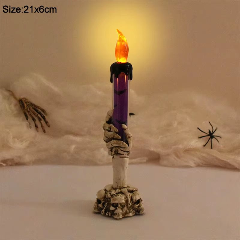 Halloween Led Candles Skeleton Ghost Hands LED Light Happy Halloween Party Home Decoration Supplies Haunted House Horror Props - FLUFFI