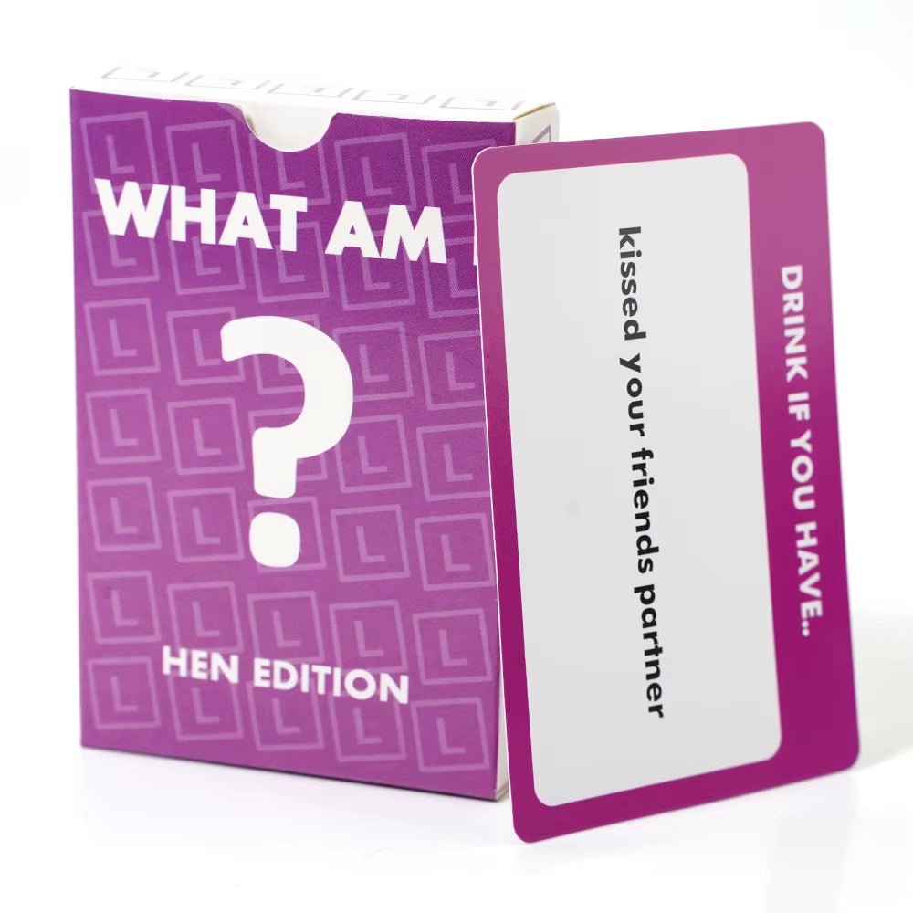 Hen Night Party Games - WHAT AM I ? / DRINK IF YOU HAVE Card Game Drunk Card Game 2 Games - FLUFFI