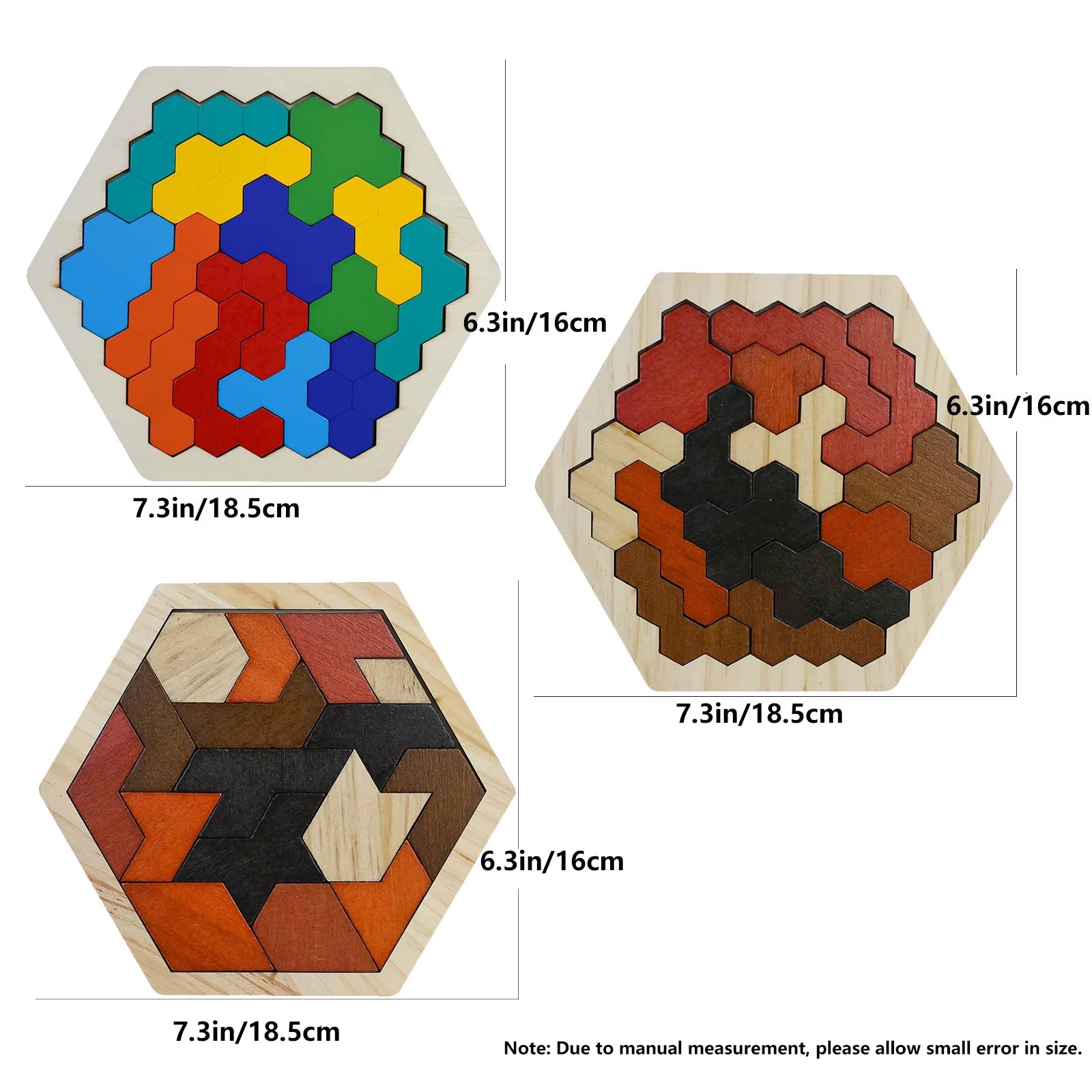 Hexagon Puzzle| Block Tangram | Brain Teaser | Geometry Logic IQ Game - FLUFFI