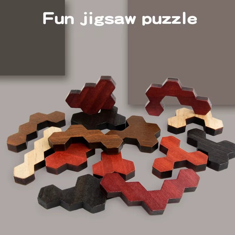 Hexagon Puzzle| Block Tangram | Brain Teaser | Geometry Logic IQ Game - FLUFFI