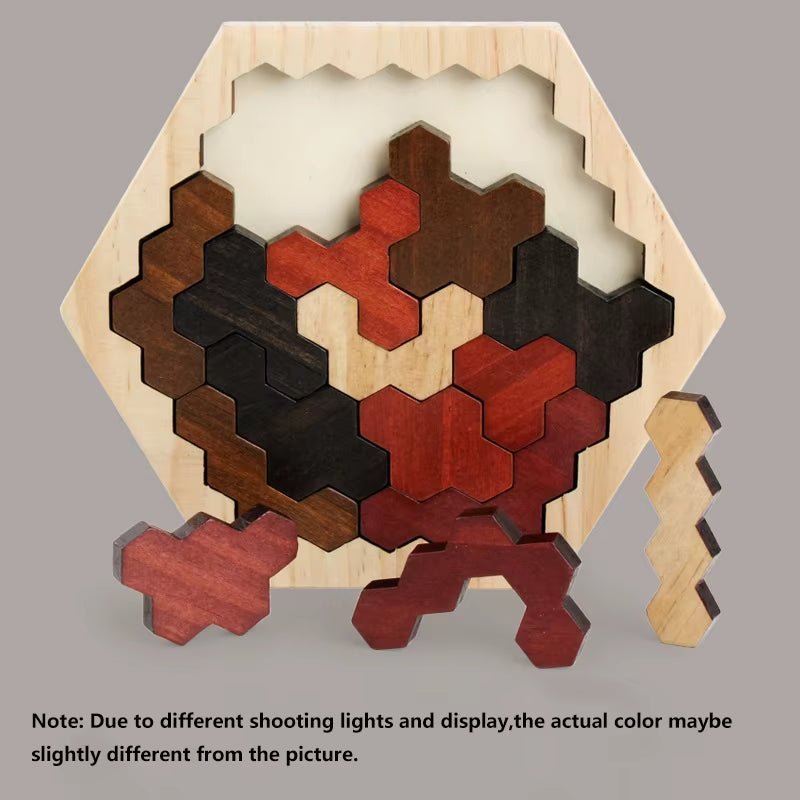 Hexagon Puzzle| Block Tangram | Brain Teaser | Geometry Logic IQ Game - FLUFFI