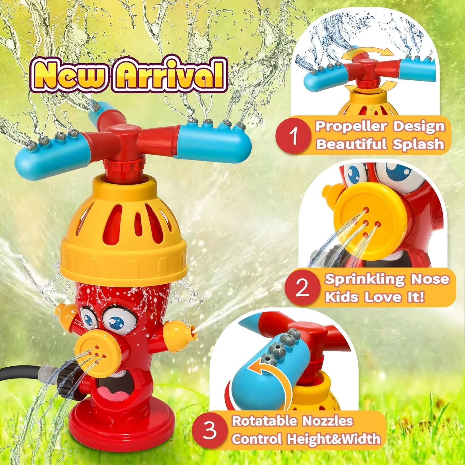 Hydrant Sprinkler | Outdoor Water Spray | Garden Water Toys - FLUFFI