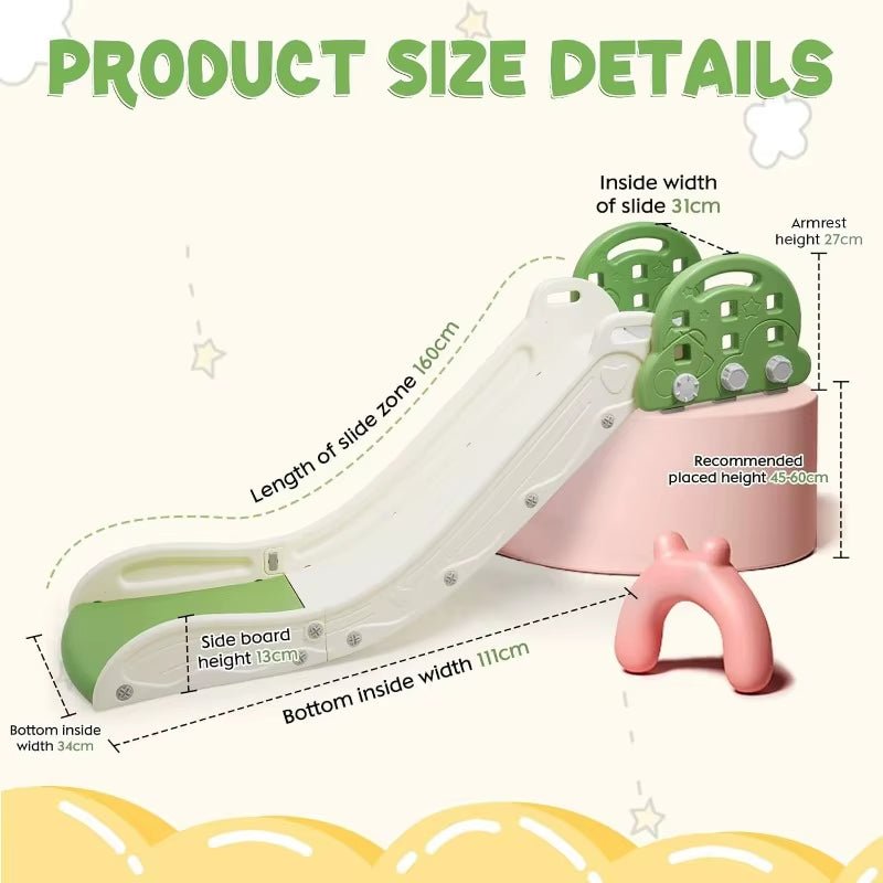Indoor Kids Sofa Slide Adjustable Climbing Slide for Bed Sofa Stair for Kids Toddler Toy Slide Climber Playset Toy Playground - FLUFFI