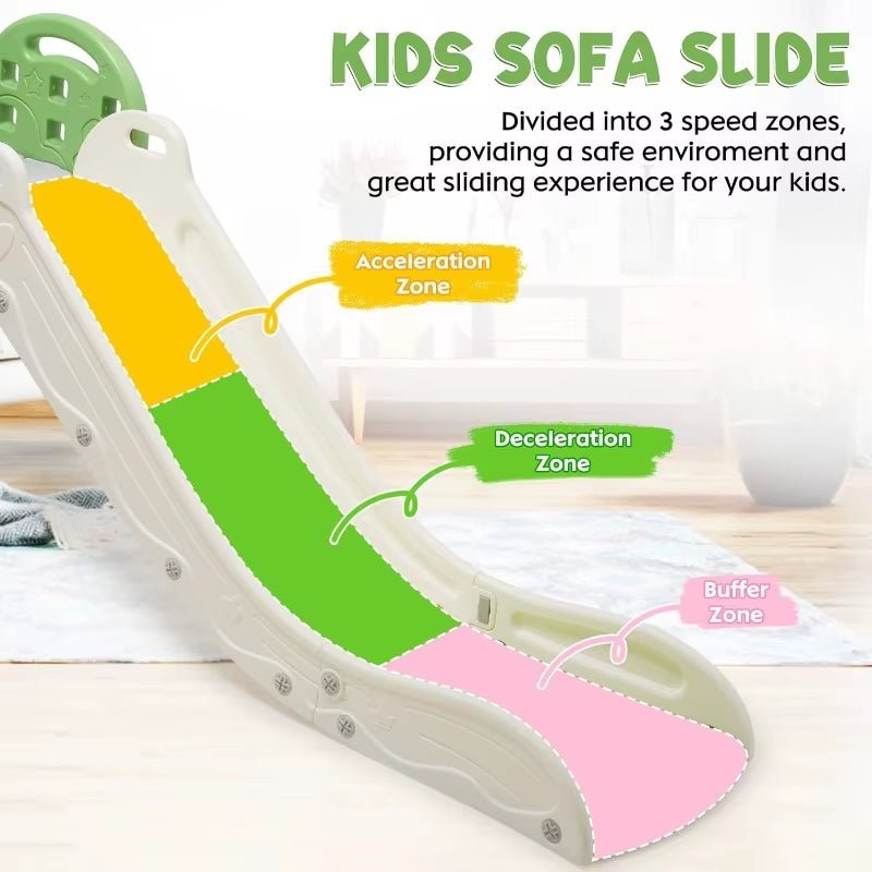 Indoor Kids Sofa Slide Adjustable Climbing Slide for Bed Sofa Stair for Kids Toddler Toy Slide Climber Playset Toy Playground - FLUFFI