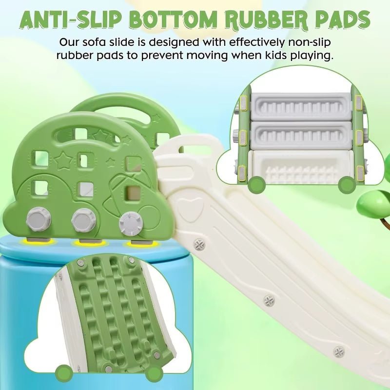 Indoor Kids Sofa Slide Adjustable Climbing Slide for Bed Sofa Stair for Kids Toddler Toy Slide Climber Playset Toy Playground - FLUFFI