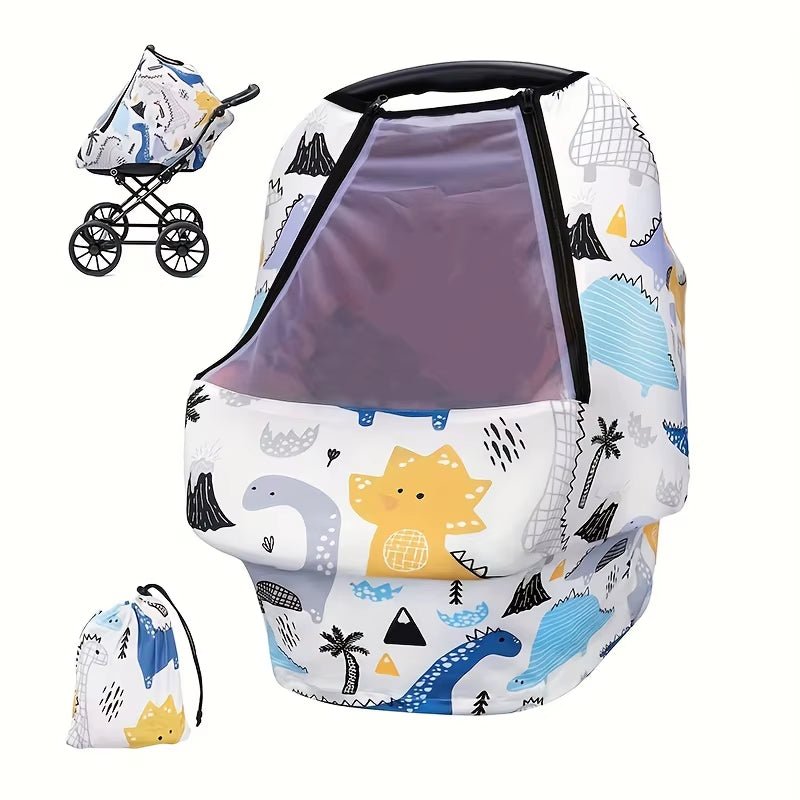 Infant Car Seat Canopy - Peep Window Breathable - Outdoor Spring x Summer - FLUFFI