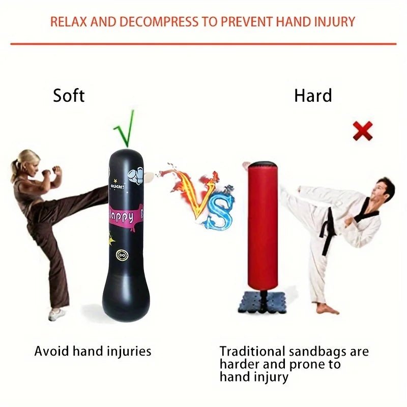 Inflatable Bopper Kids Punching Bag with Bounce - Back Action Inflatable Punching Bag for Kids Presents Inflatable Toys for Kids - FLUFFI