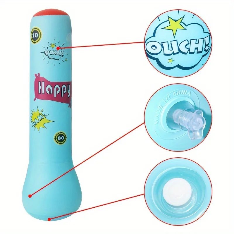 Inflatable Bopper Kids Punching Bag with Bounce - Back Action Inflatable Punching Bag for Kids Presents Inflatable Toys for Kids - FLUFFI
