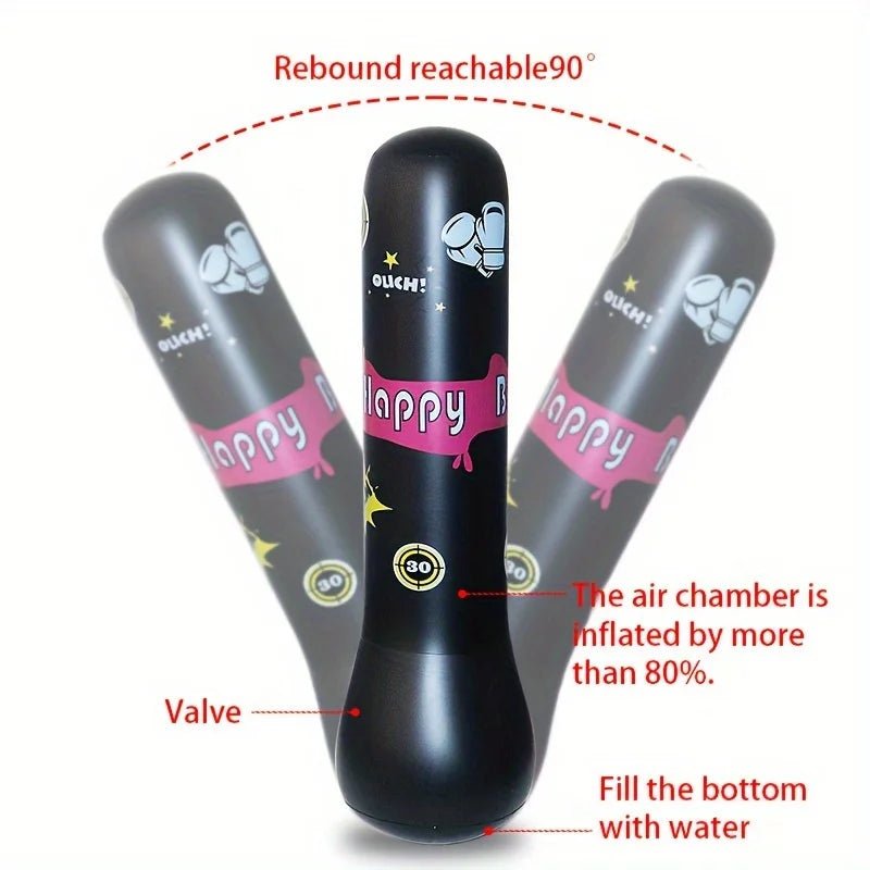 Inflatable Bopper Kids Punching Bag with Bounce - Back Action Inflatable Punching Bag for Kids Presents Inflatable Toys for Kids - FLUFFI