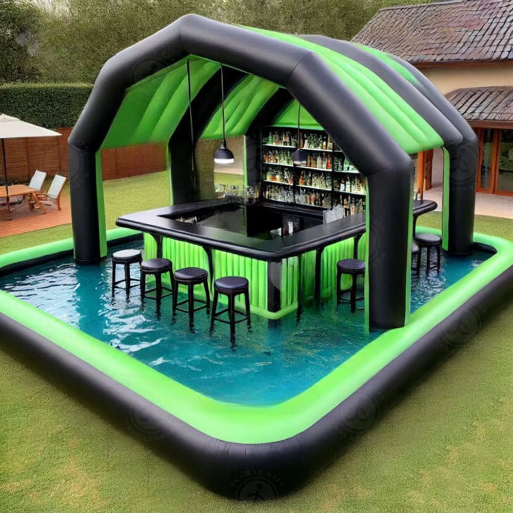 Inflatable Mobile Pool Bar Portable Bar Inflatable Poolside Relaxation Accessories with Inflatable Rental - FLUFFI