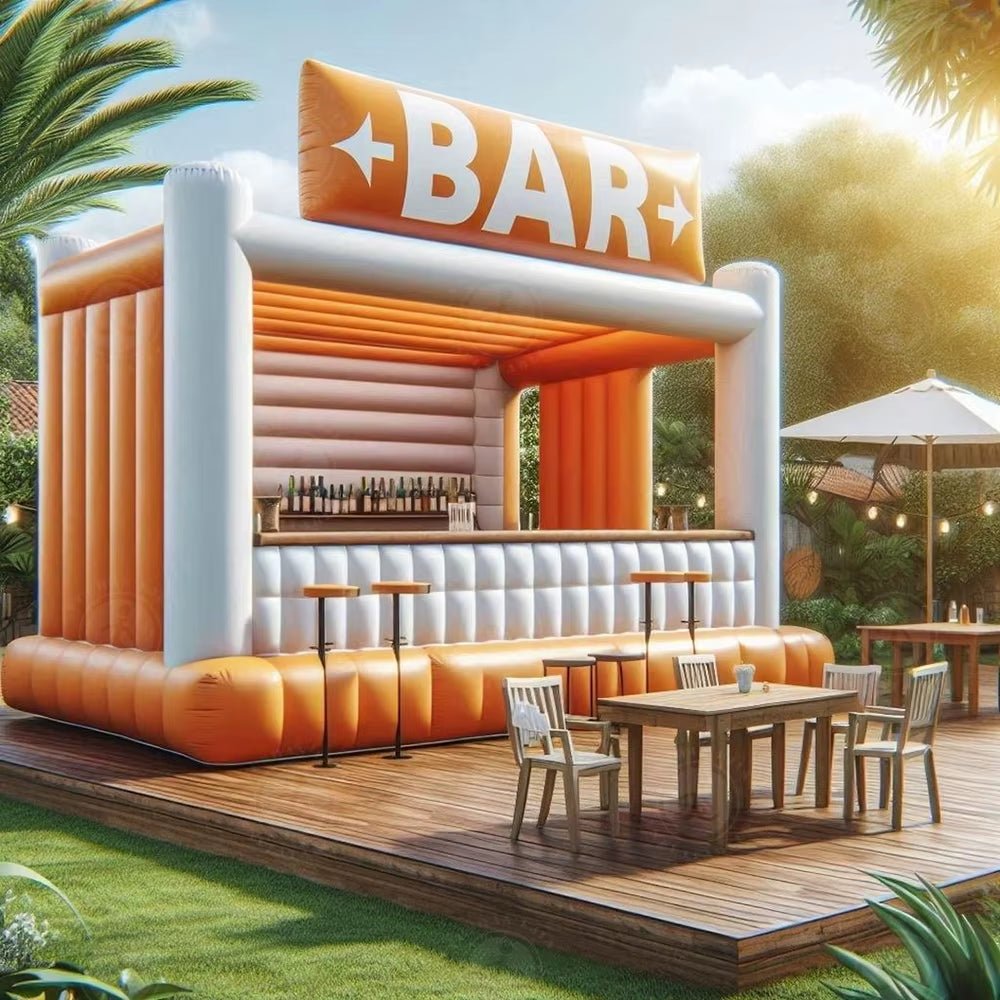 Inflatable Mobile Pool Bar Portable Bar Inflatable Poolside Relaxation Accessories with Inflatable Rental - FLUFFI