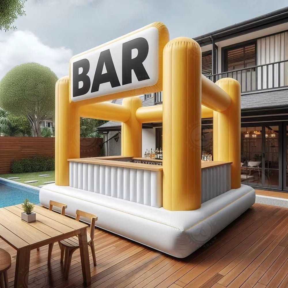 Inflatable Mobile Pool Bar Portable Bar Inflatable Poolside Relaxation Accessories with Inflatable Rental - FLUFFI