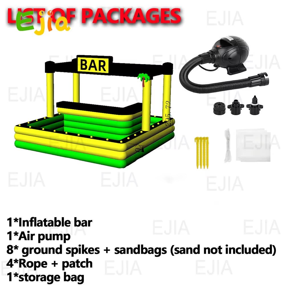 Inflatable Pool Bars Inflatable Ride - Ons Floating Water Waterproof Swimming Pool Spa Bar Inflatable Pub Tents for Backyard Party - FLUFFI