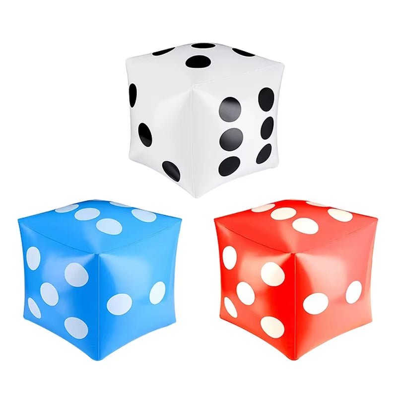 Interesting Inflatable Balloon Dice Blow - Up Cube Big Dice Toy Party Activities Supplies Indoor and Outdoor Sports and Game Toys - FLUFFI
