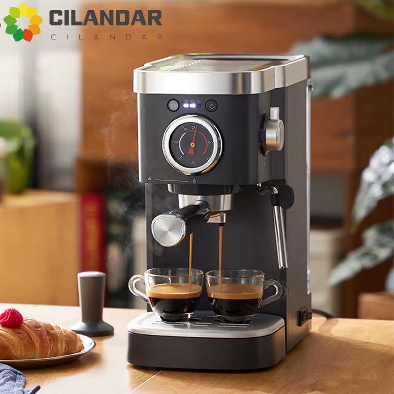 Italian Coffee Machine | 20Bar Pressure Temperature | Visual Automatic - FLUFFI