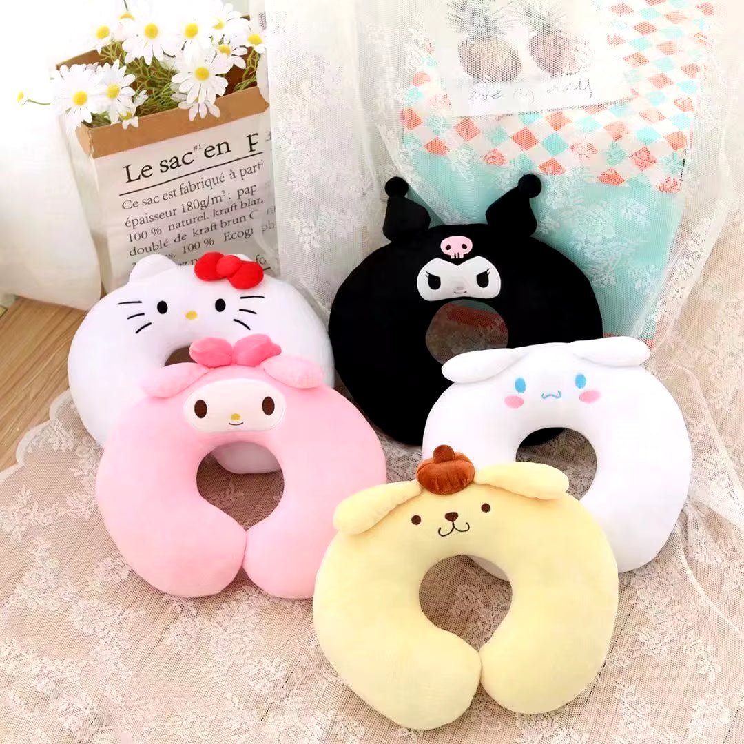 Kawaii Sanrio Neck Pillow - Hello Kitty - My Melody - Kuromi Cinnamoroll - FLUFFI