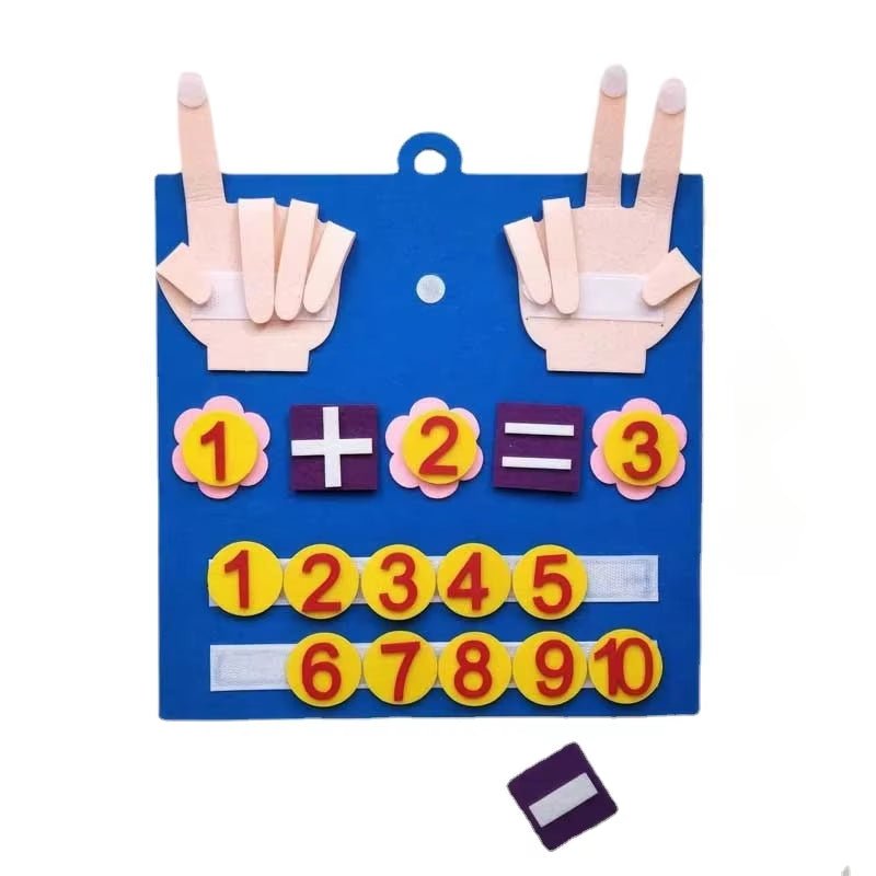 Kid Montessori Toys Felt Finger Numbers Math Toy Children Counting Early Learning for Toddlers Intelligence - FLUFFI