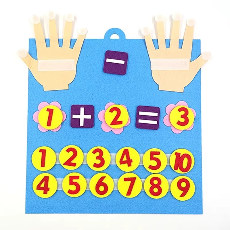Kid Montessori Toys Felt Finger Numbers Math Toy Children Counting Early Learning for Toddlers Intelligence - FLUFFI