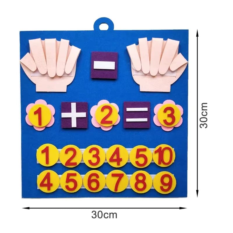 Kid Montessori Toys Felt Finger Numbers Math Toy Children Counting Early Learning for Toddlers Intelligence - FLUFFI