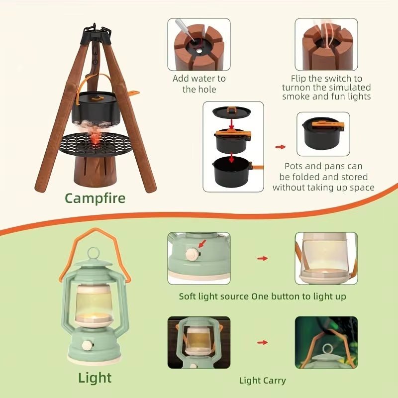 Kids Camping Set Toy | Outdoor Explorer Kit | Pretend Play - FLUFFI