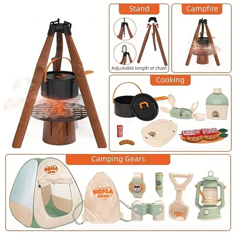 Kids Camping Set Toy | Outdoor Explorer Kit | Pretend Play - FLUFFI