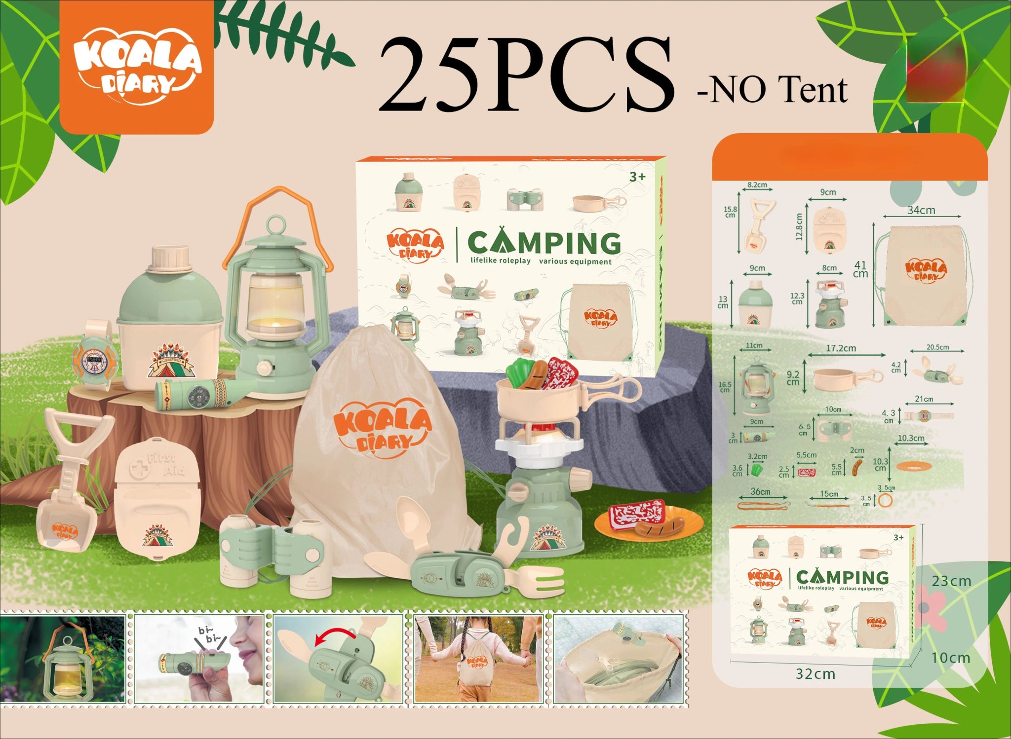 Kids Camping Set Toy | Outdoor Explorer Kit | Pretend Play - FLUFFI