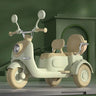 Kids Electric Tricycle Rechargeable Motorcycle for Boys Girls Double 3 - Wheel Motorbike with Music Guardrail Big Anti - Slip Wheel - FLUFFI