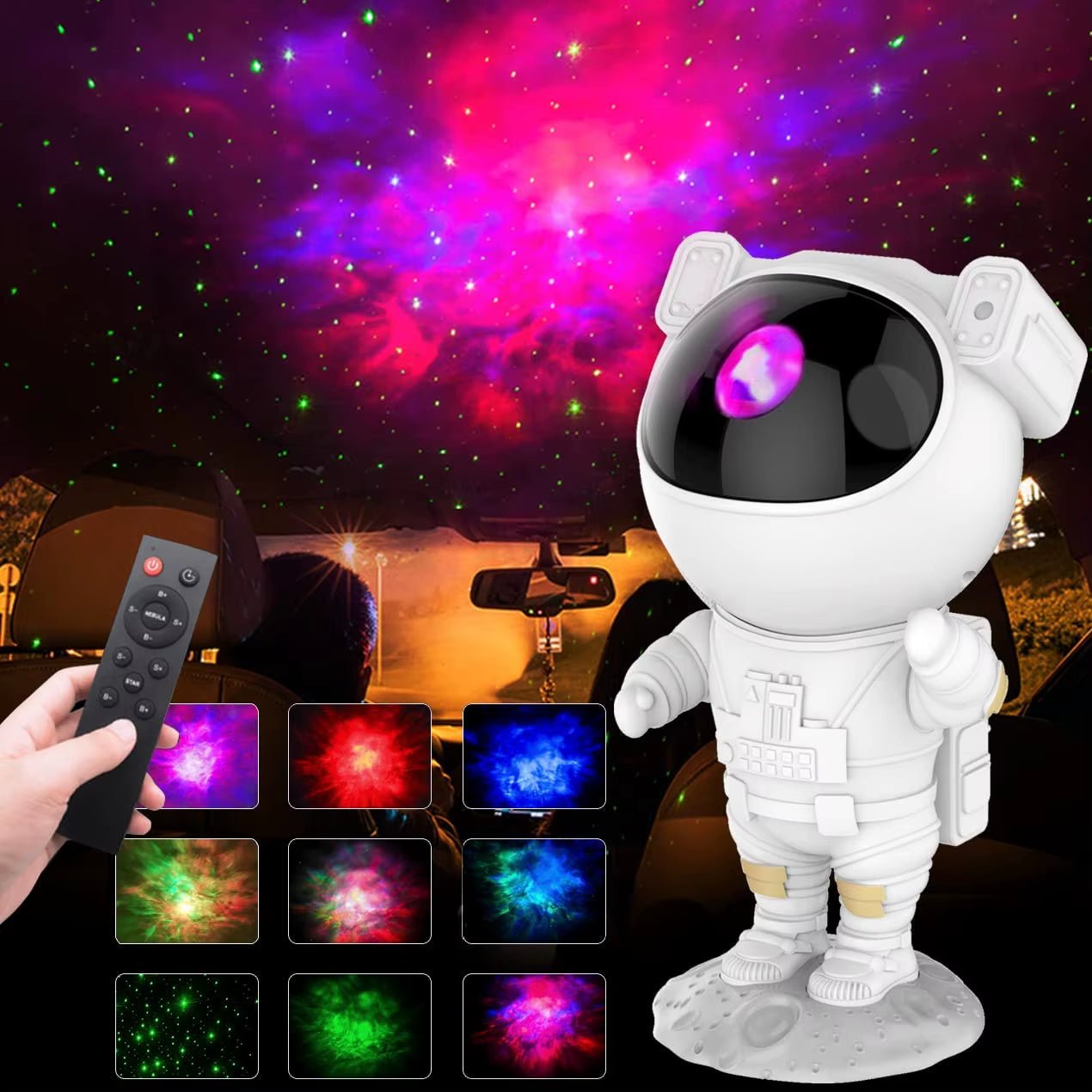 Kids Star Projector Night Light with Remote Control 360°Adjustable Design Astronaut Nebula Galaxy Lighting for Children Adults - FLUFFI