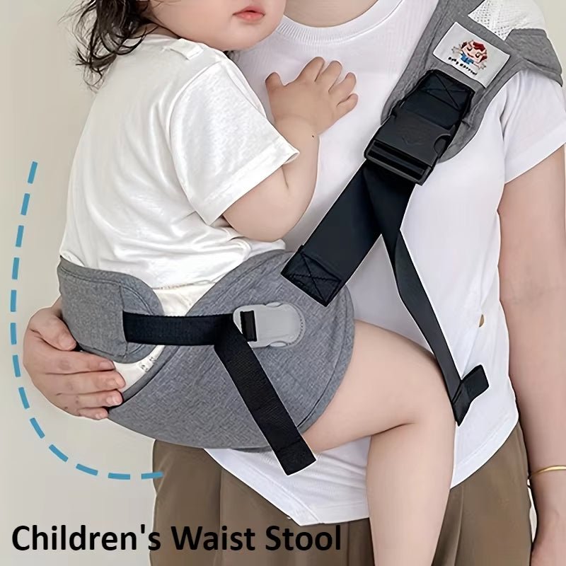 Kids Waist Stool with Waist Protection Baby Strap Holding Adjustable Baby Carrier Front Holding Type Big Baby Holding Holding - FLUFFI